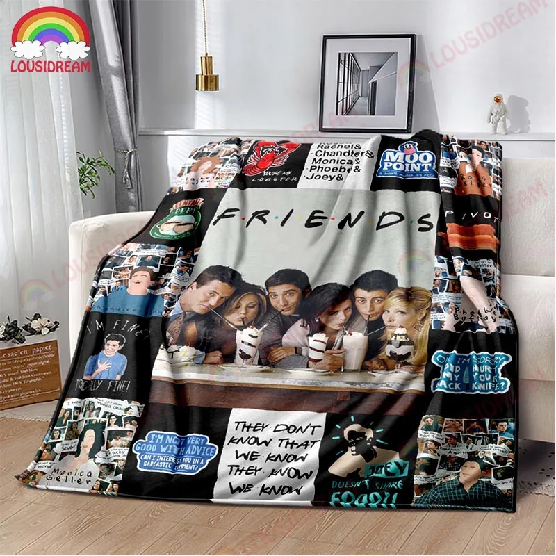 FriendsTVShowFleeceThrowBlanketsCartoonGraffitiBlanketforHome