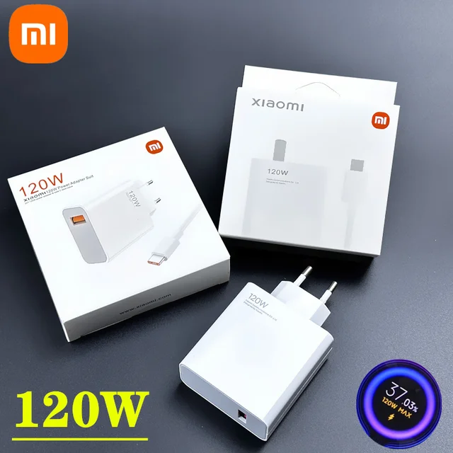 Cargador xiaomi 120W Original Nuevo Xiomi 11T Pro Hipercarga Tipo c ori