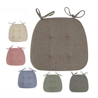 Dining Chair Cushions Sitting Cushion Thickened Cotton and Linen Four Seasons Universal Breathable Home Student Horseshoe Shaped 1