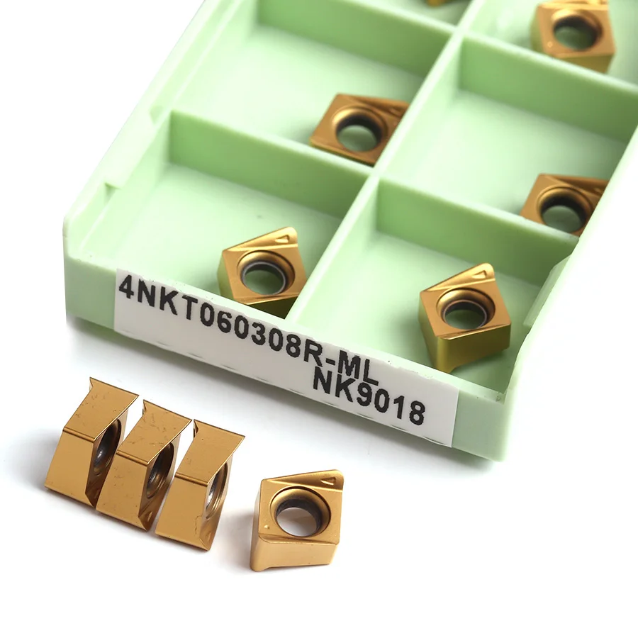 

4NKT060308R-ML NK9018, быстрое питание, фрезерный станок с ЧПУ, двусторонний Фрезерный резак, грубая обработка, поворотный инструмент из нержавеющей стали