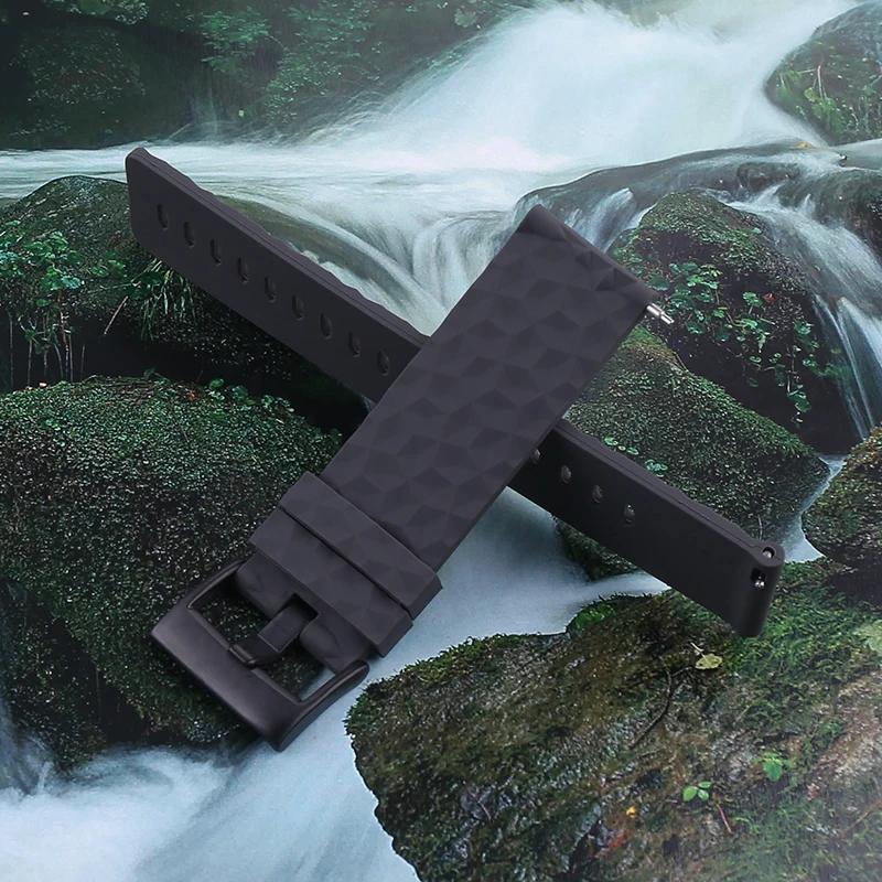 Waterproof Quick Release 24mm Silicone Smartwatch Band