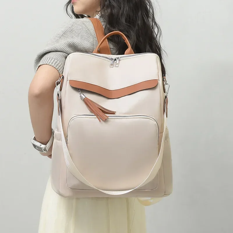 

Women's Backpack Women's New 2023 Oxford Fabric Fashion Contrast Outdoor Travel Backpack Leisure Backpack Women