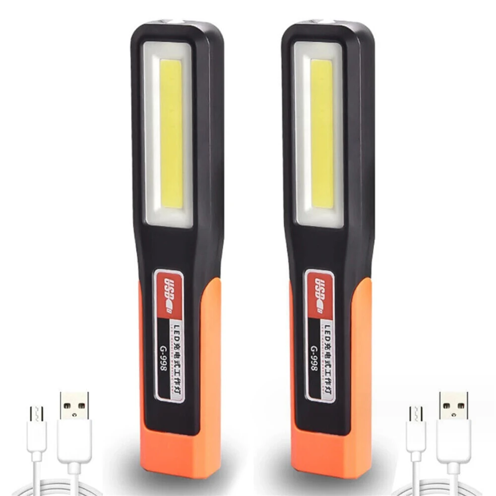 LED Flashlight LED Work Light Work Light Powerful LED Work Light Magnet lighting Flashlight Car Garage Mechanic Lamp USB Charging COB Emergency Light Warning