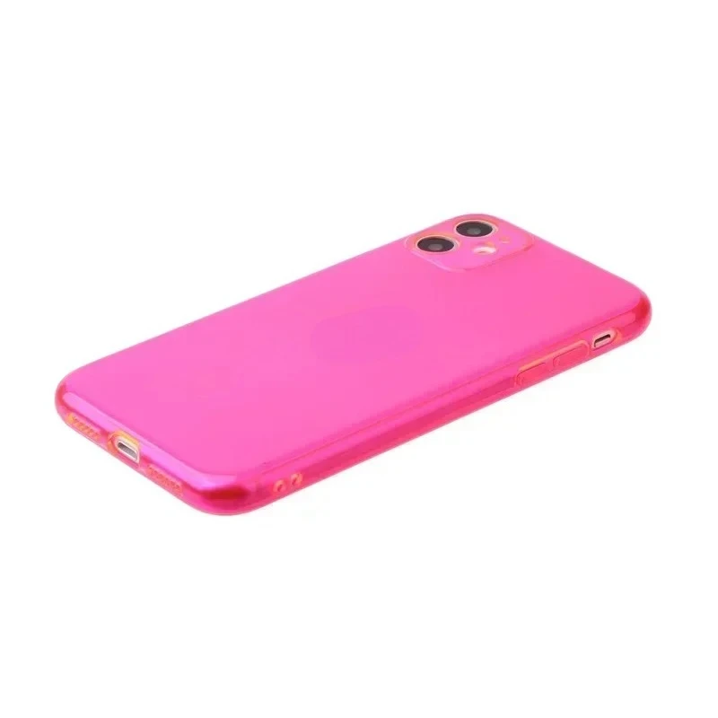 Neon Fluorescent Shockproof Candy Color Soft TPU Clear Phone Case