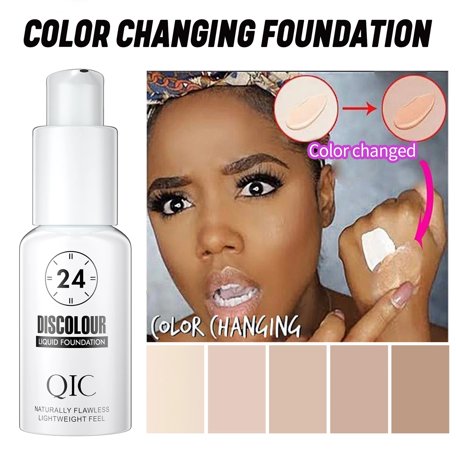 Tanio Liquid Face Foundation Color Changing 30ml Liquid Foundation For Matte Makeup sklep