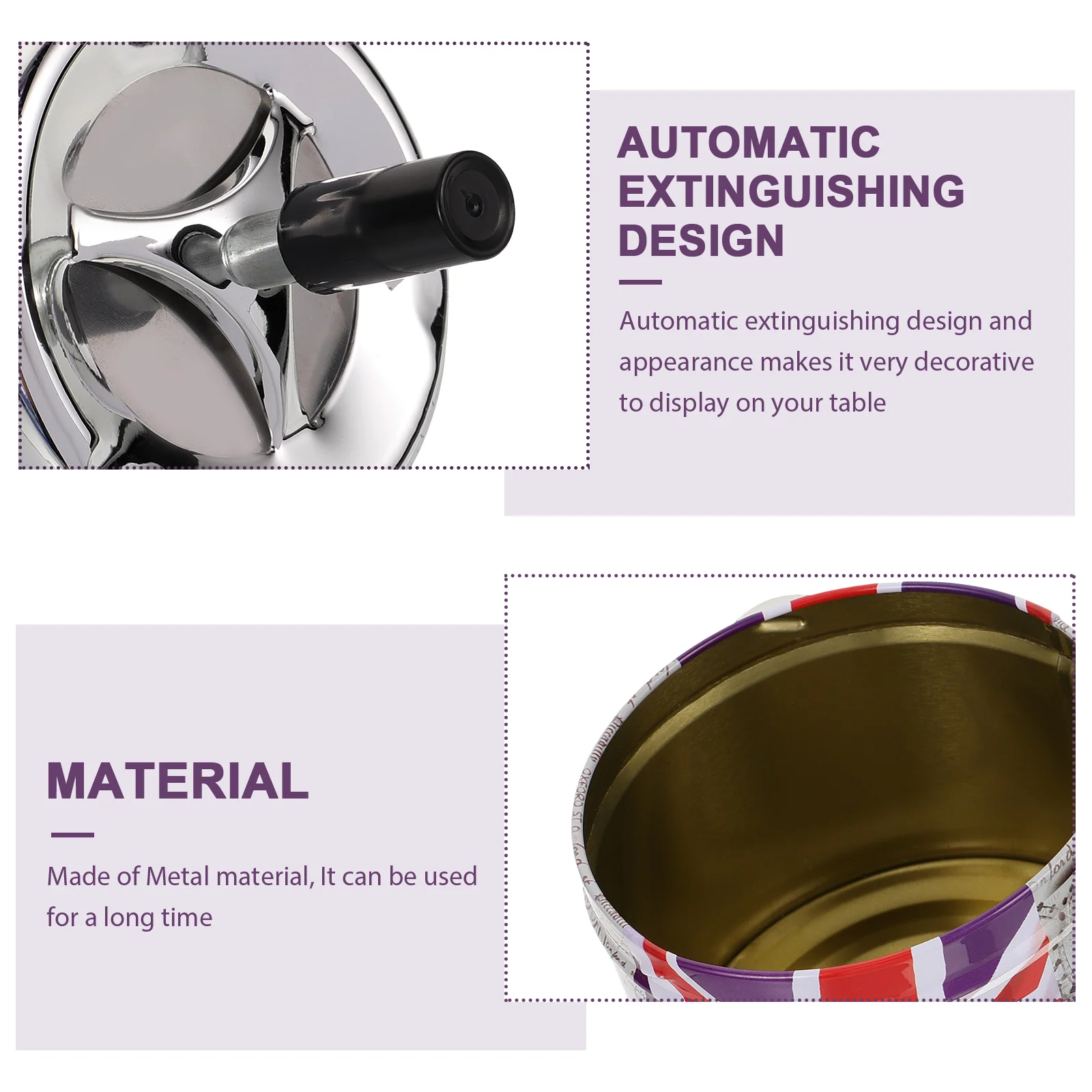 Stainless Steel Portable Small Automatic Extinguishing Convenient Ashtray For Car Home Ashtray Ash Tray Office portable ashtray,cigarettes ashtray,silicone ashtray,stainless steel ashtray,metal ashtray,air purifier ashtray,ceramic ashtray