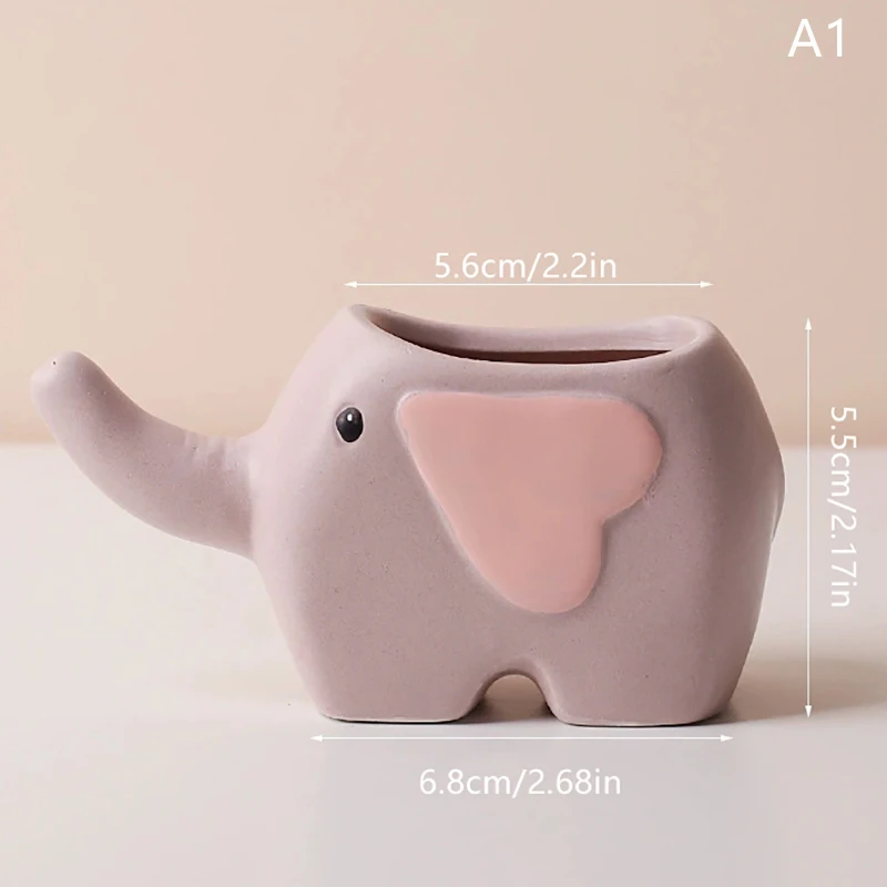 Ceramic Animal-Shaped Flower Pot for Home and Office Decor