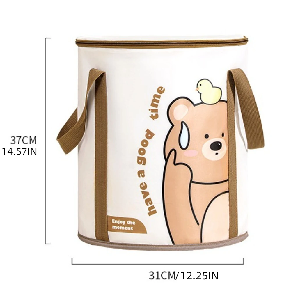 Thickened Foldable Foot Bath Basin Cartoon Portable Foot Soaking Bucket Insulation Large Capacity Washing Bag Home
