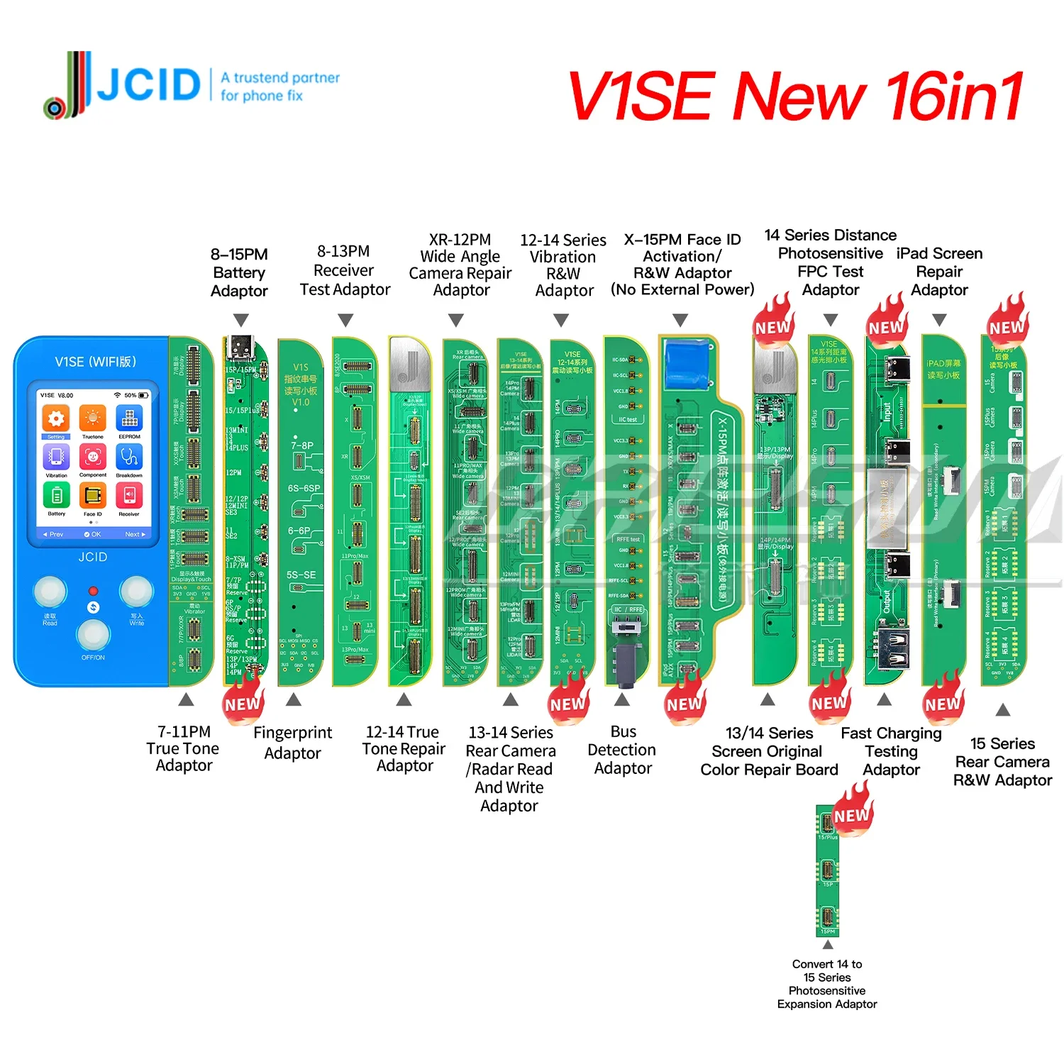 JCID JC V1SE Programmer RBOX Bus Analyzer for iPhone X 15 12 13 14