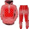 New 3D Printing Couple Bandana Fashion Men Women Tracksuits Crewneck Hoodies+pants Plus Size S-7XL  men clothing 1