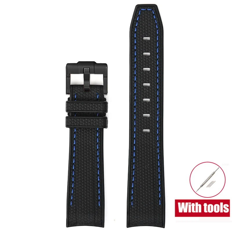 Waterproof Sport Silicone Rubber Watch Strap - 20mm Curved End Band