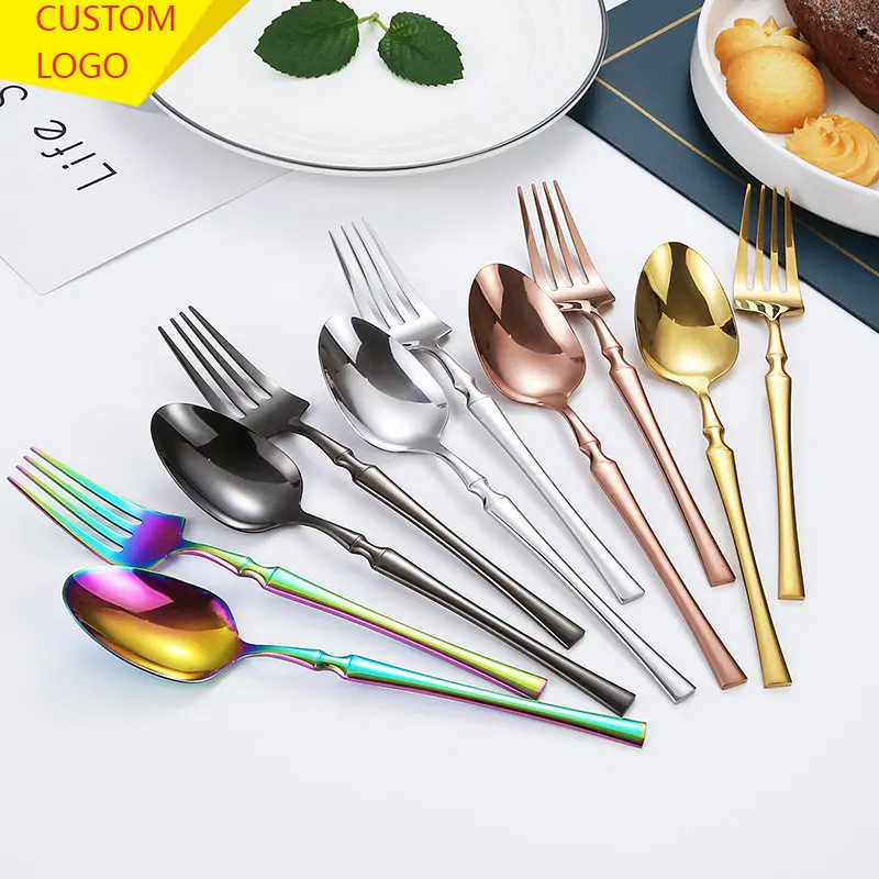 

Personalized Engraved Name 24pcs Dinnerware Set Stainless Steel Tableware Flatware Dishwasher Safe Dinner Cutlery Knife Fork