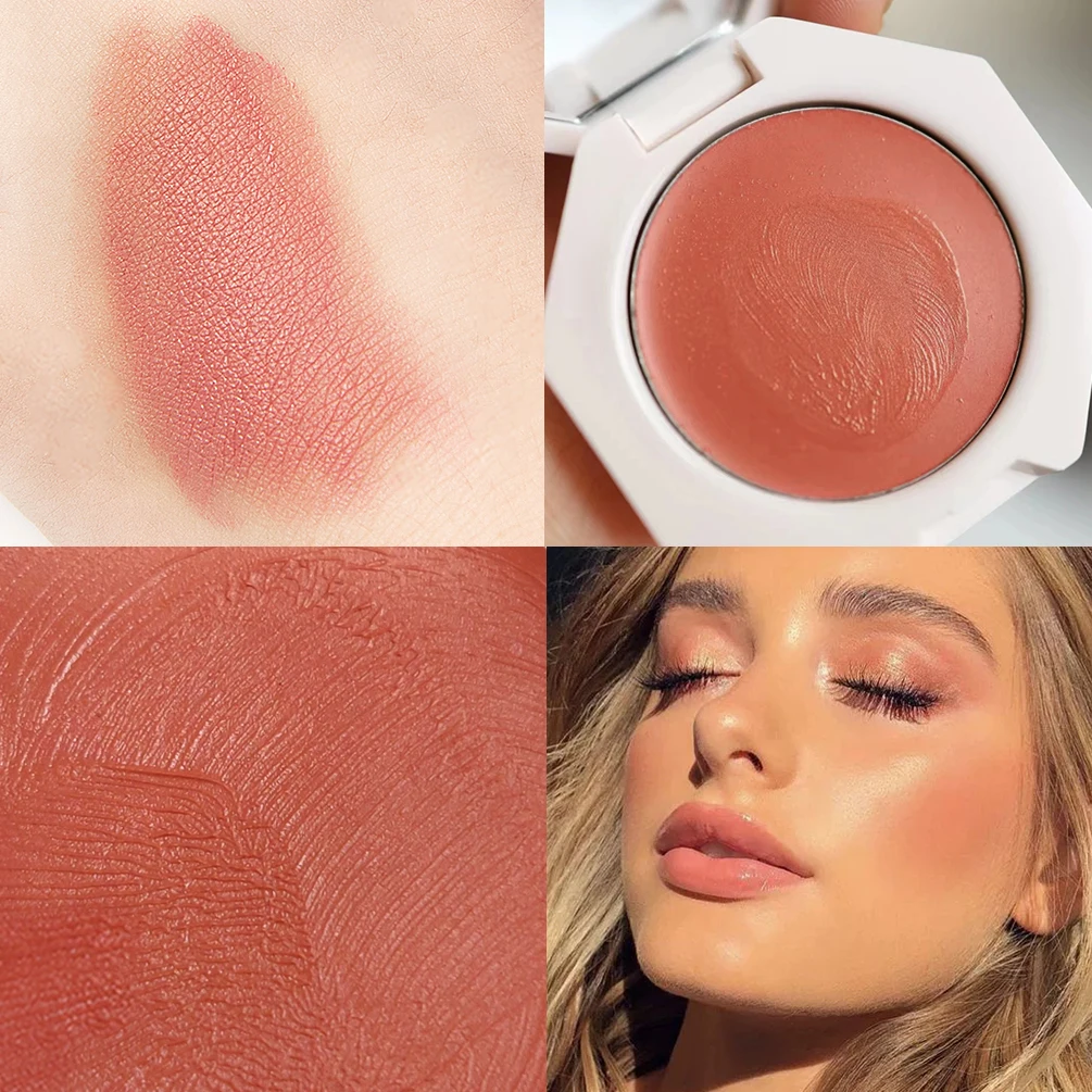 6 Color Blush Makeup Palette Red Rouge Lasting Natural Cream Cheek Contour Blusher Korean Comsmetic Cheek Tint Face Blush powder blusher blush stick blush powder blush plate facial blusher