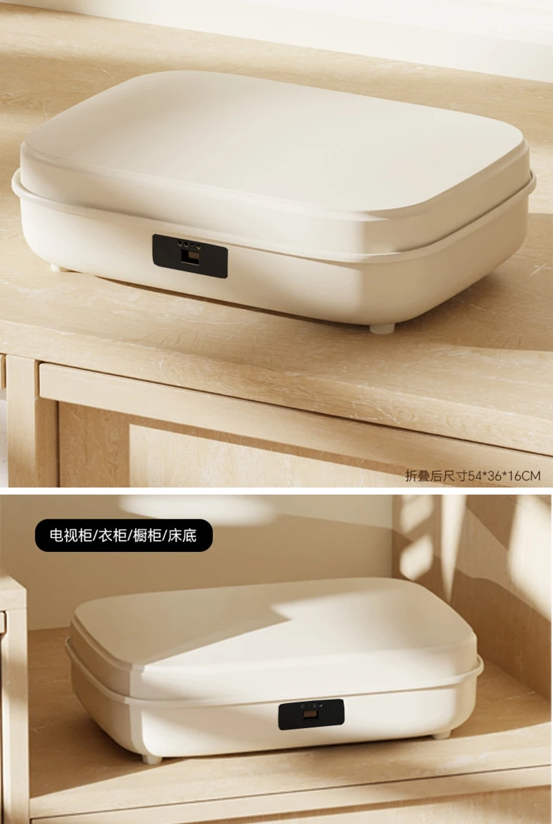 220V Electric Clothes Dryer 2 Layers Stainless Steel Drying Rack 239L Large Space 1000W Warm Air Folding Airer Stand Support