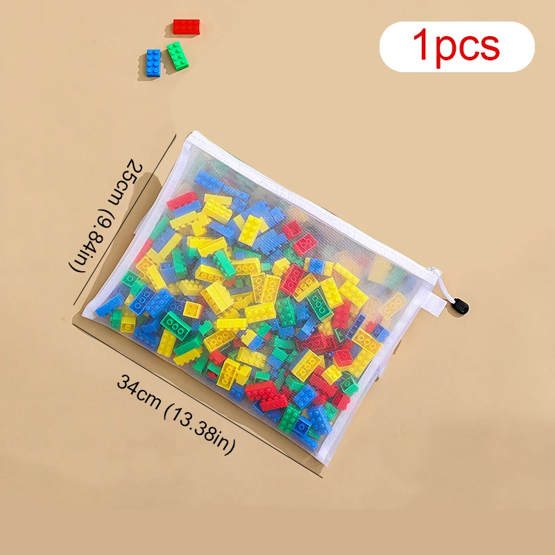 Children's puzzle building block toy storage classification bag transparent zipper thumbnail 6