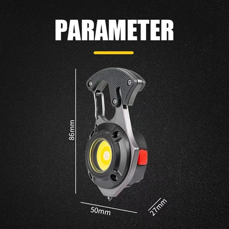 Rechargeable High Lumen Flashlight Keychain for Camping and Emergencies