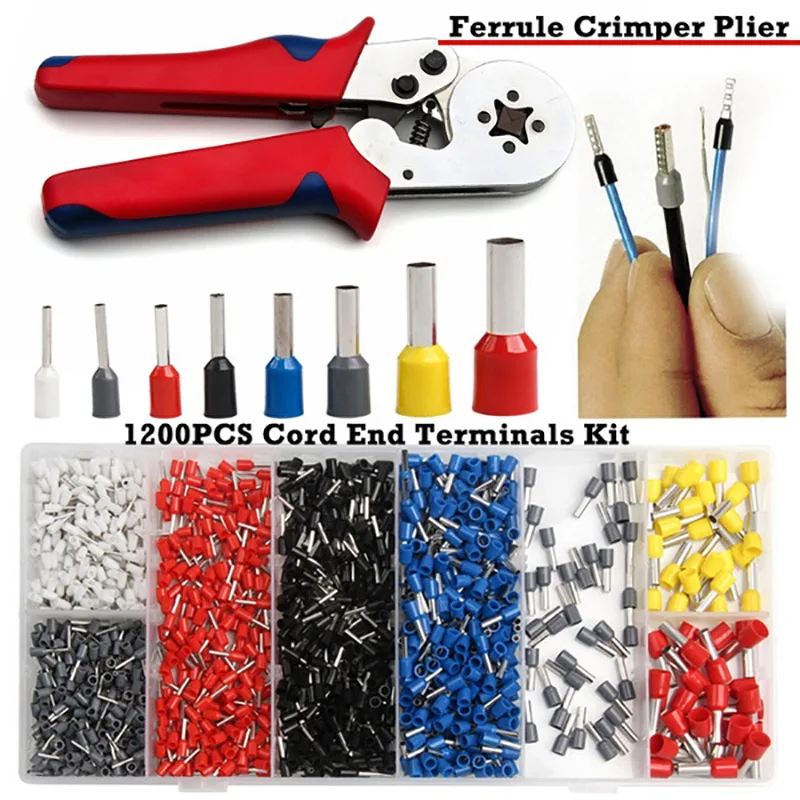Terminal Connector 400-2120PCS Electrical Tube Insulated Terminal VE Tubular Crimp