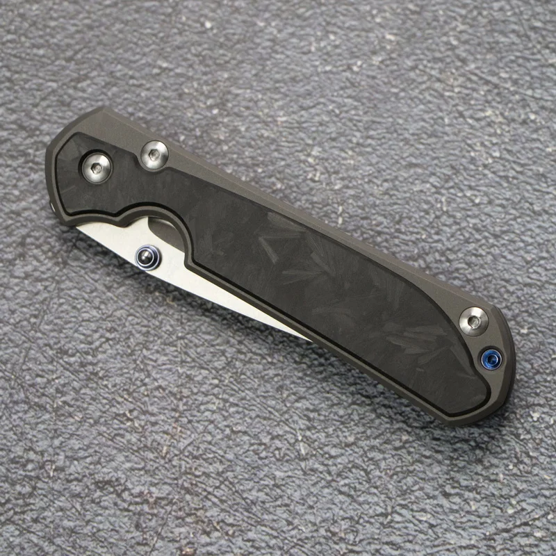 Green Thorn Small Sebenza Folding Knife M390 Blade Titanium+CF Handle Outdoor Camping Hunting Fruit Trekking Pocket EDC Tools 6