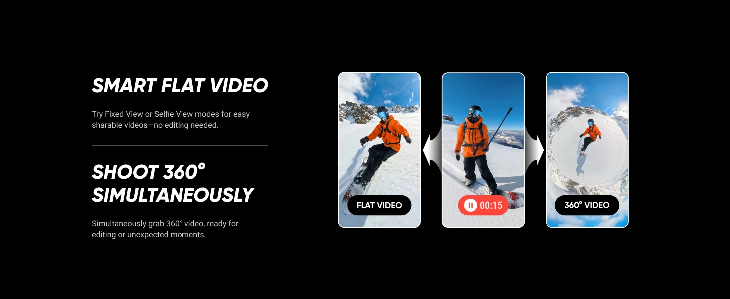 Insta360 X5 menu screen