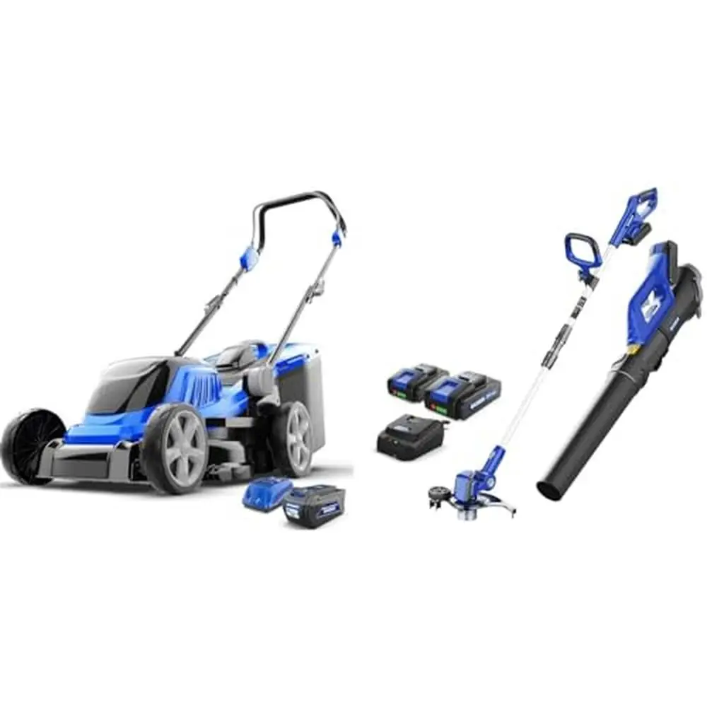 40V Cordless Lawn Care Kit: Mower, Trimmer, Blower, Edger 1