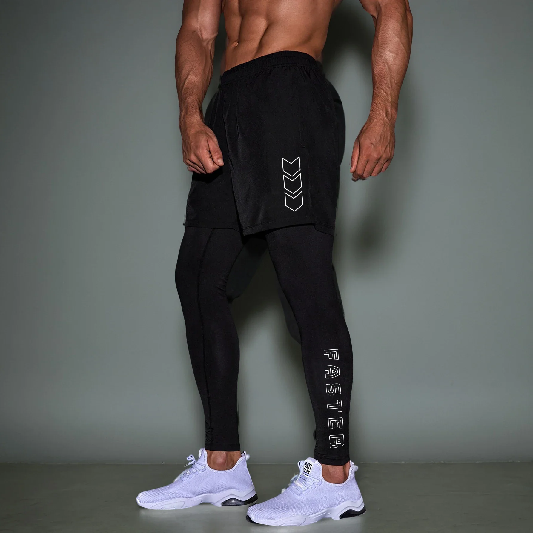 Running Compression Pants Mens Gym Workout Quick Dry Fitness Shorts Training Sport Pants sport jogging trousers