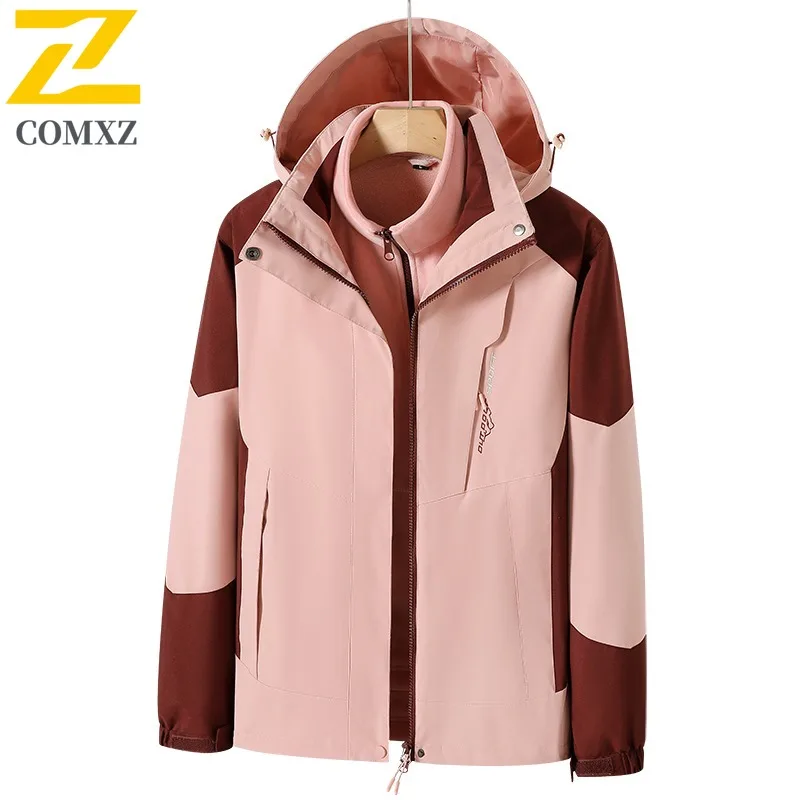 COMXZ Men Winter Jacket Luxury Hooded Hiking Travel Thick Warm Coat Multi-Purpose Everyday Style Lightweight Cold Proof Coats