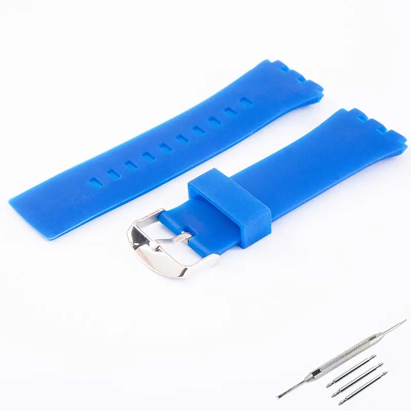 Silicone Sports Waterproof Watch Band with Buckle - 24mm