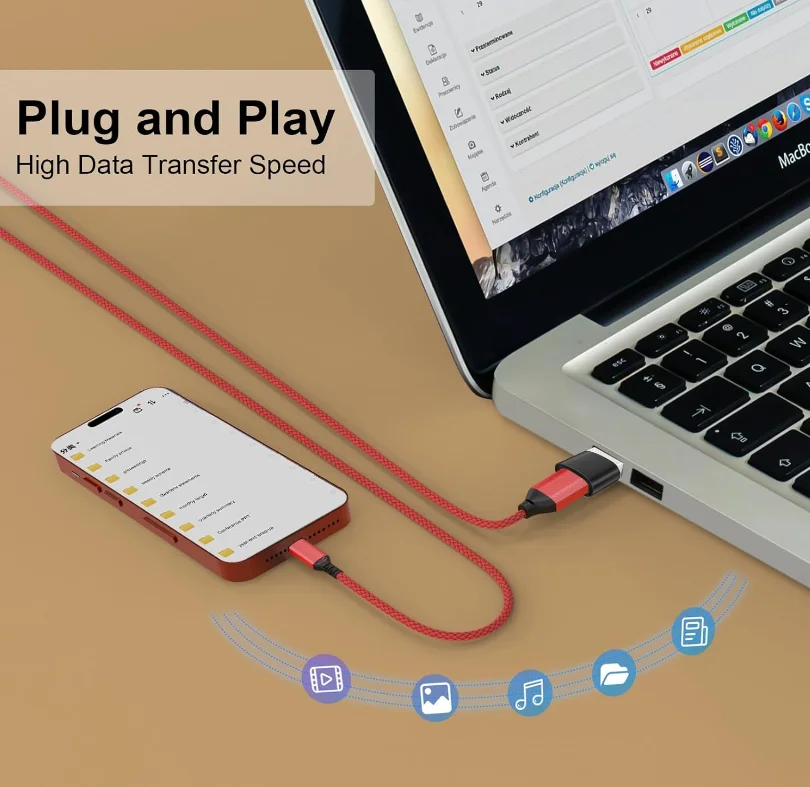 USB to USB C 어댑터 10개입, 아이폰 15 14 13 12 Pro Max Plus, 애플워치 U용 C타입 암-타입 A 수 충전 케이블 변환기