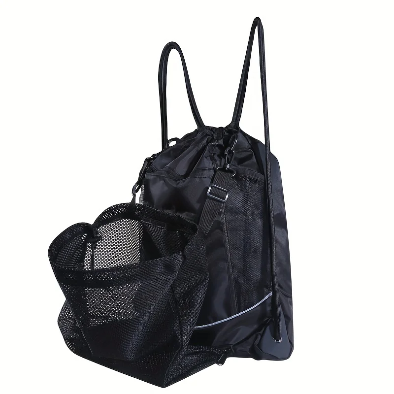 Sports Ball Storage Bag Sports Ball Bag Portable Drawstring Basketball Backpack Mesh Bag Football Soccer Volleyball Ball Storage Bags Outdoor Sports Traveling Gym Yoga