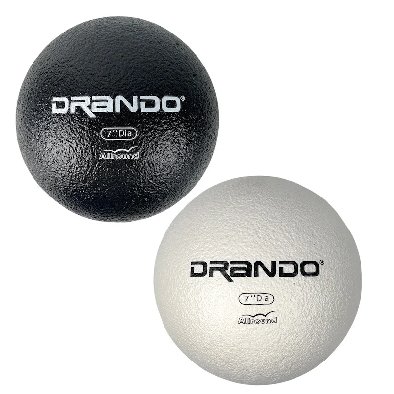 Dodgeball,7 inch, Skin Foam Dodgeball, Low Bounce, Handball, Kickball, Playground Ball, Classic Coat Black & White Dodgeball