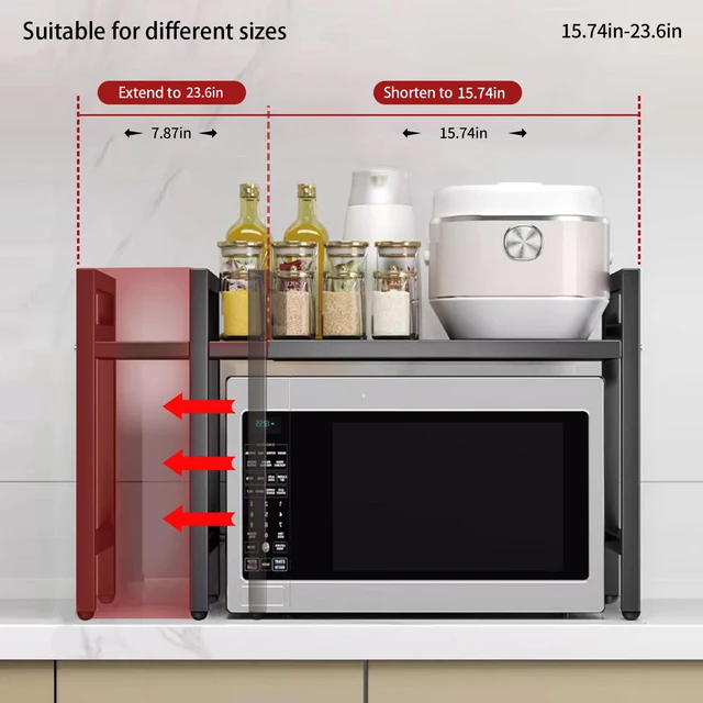 Expandable Microwave Shelf Organizer 5