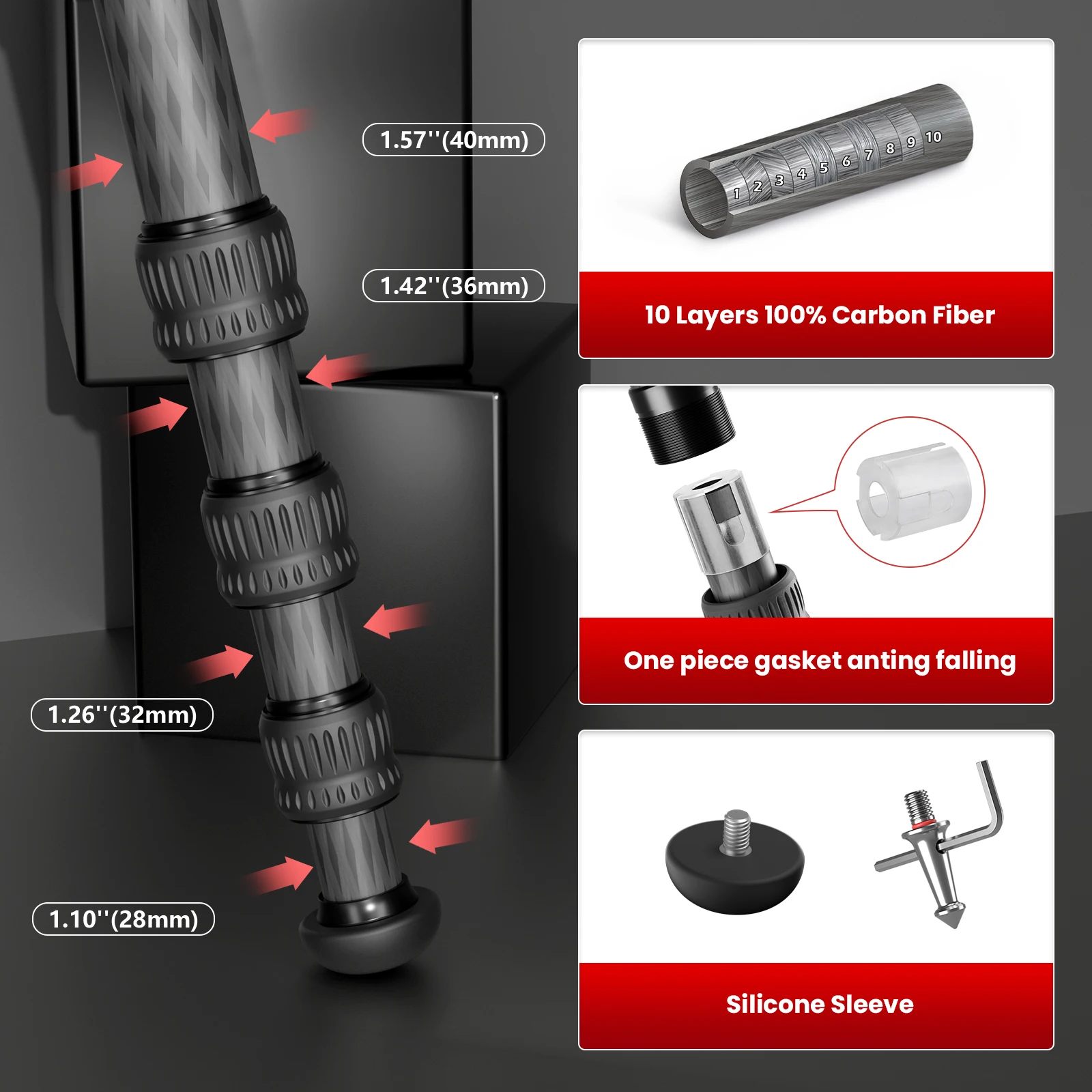 EVUMO XT9S Z8 Carbon Fiber Hunting Tripod Professional DSLRs Camera Tripod Heavy Duty Stand Camcorder Telescope Phone Load 40kg phone tripod mini tripod camera tripod projector tripod stand flexible phone tripod metal mini tripod stand phone tripod mount photography tripod camera tripod mount extendable tripod