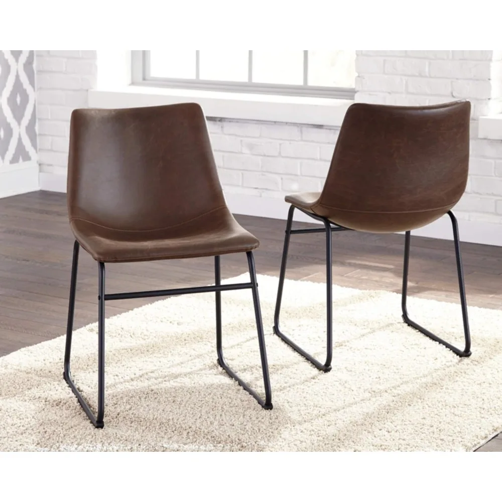 

Обеденный стул-ведро Mid Century 18,75 дюйма, 2 предмета, черный и коричневый