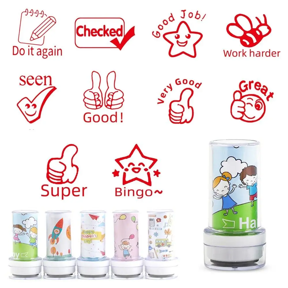 

English Commentary Stamp Encouragement Seals English Photosensitive Chapter Comment Reward School Student Teaching Tools