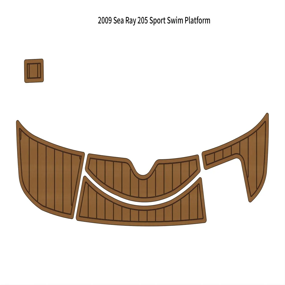 

2009 Sea Ray 205 Спортивная платформа для плавания, коврик для лодки из искусственного тикового пенопласта, напольный коврик