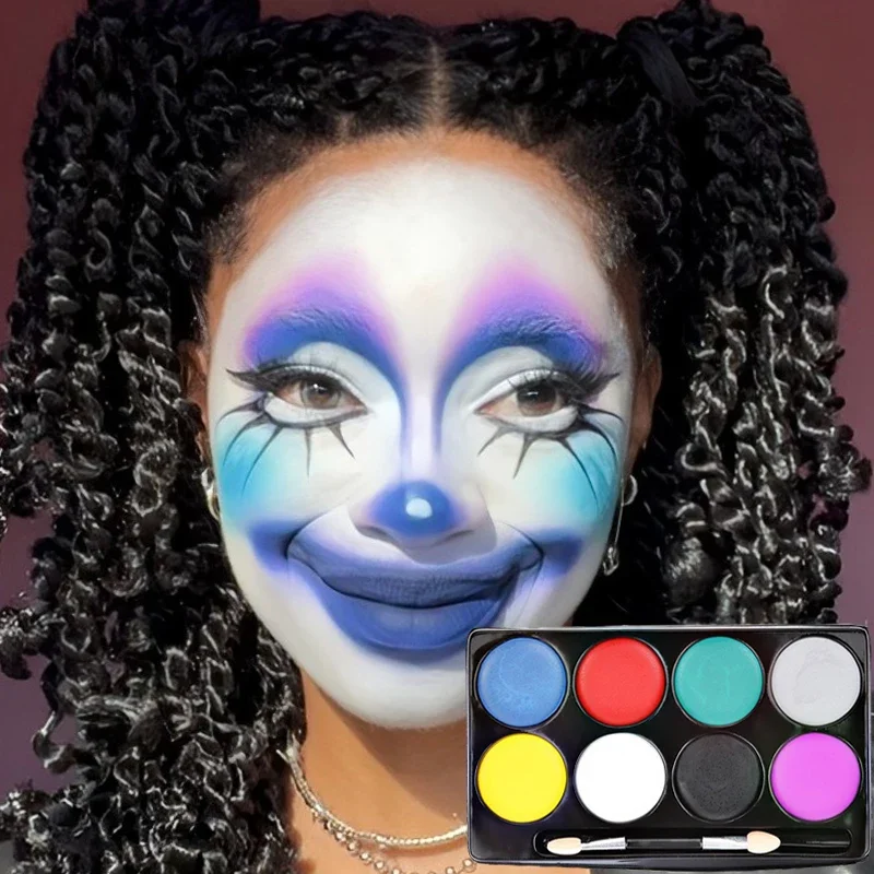 Body Face Painting 8 Color Halloween Makeup Paint Kid Face Paint Non-Toxic Face Paints Tasteless Safe Oil Paint Halloween Makeup 3