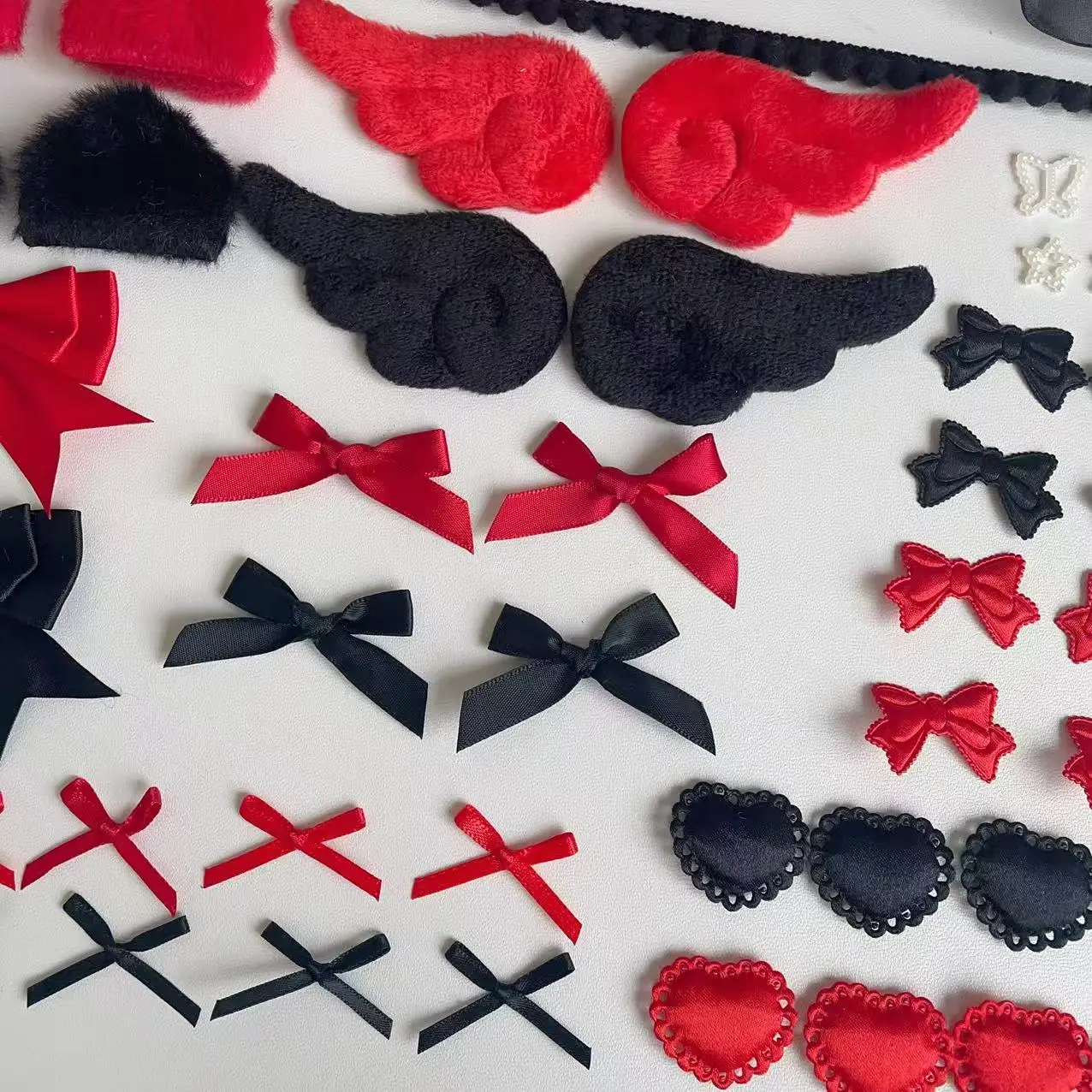 Black and red lace handmade DIY material bag bar holder decoration pain bag valley beauty material bag accessories card sleeve