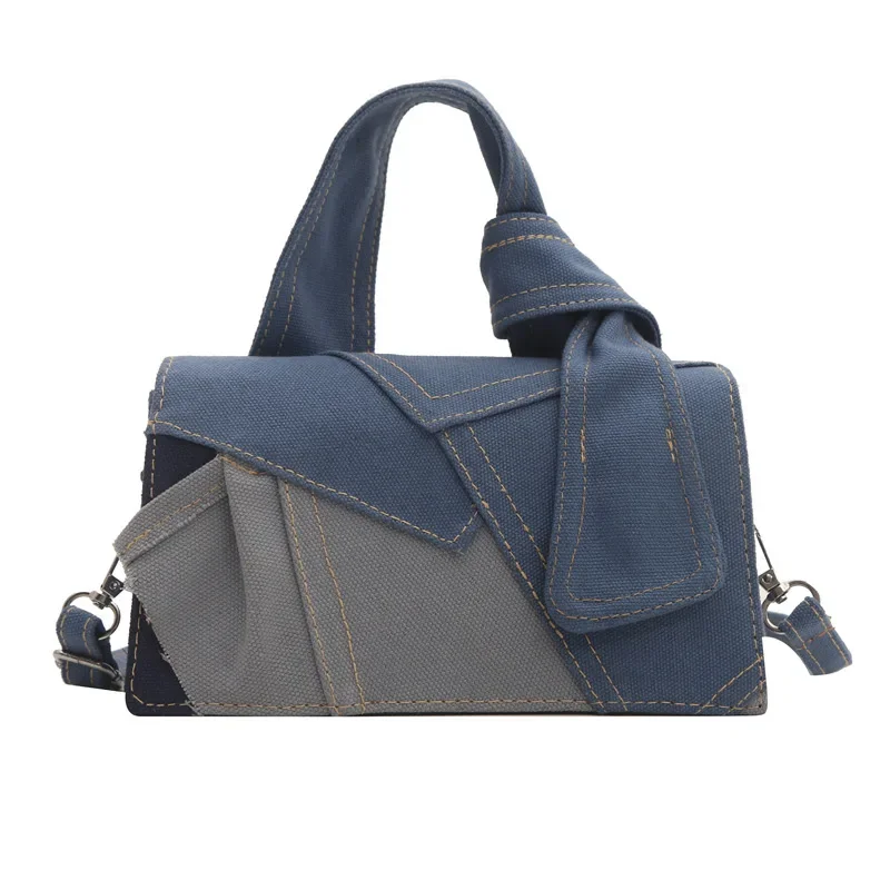 thumbnail image 1 of Bolso de mano de mezclilla con diseño de nicho para mujer, nuevo bolso de mensajero versátil de moda 2024, bolso de hombro pequeño cuadrado para viaje diario, 1 of 5