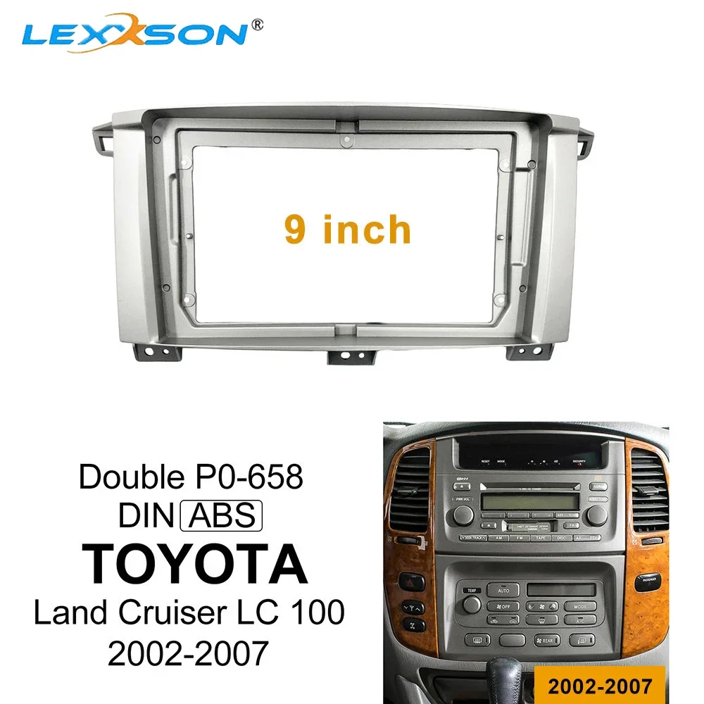 

Fits Car Fascia For Toyota Land Cruiser LC 100 2002 03 04 05 06 2007 Panel 1/2 Din Dash Installation Kits Car Radios DVD Frame