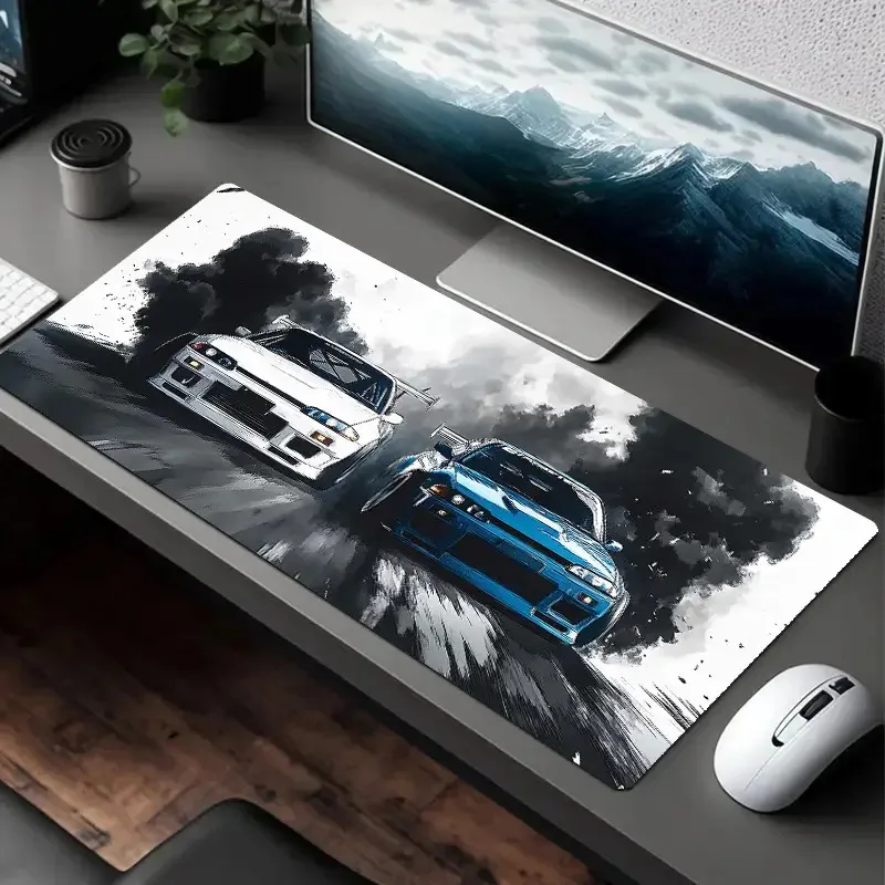 Supersized Sports Car Design Desk Mat – Non-Slip, Washable Mouse Pad
