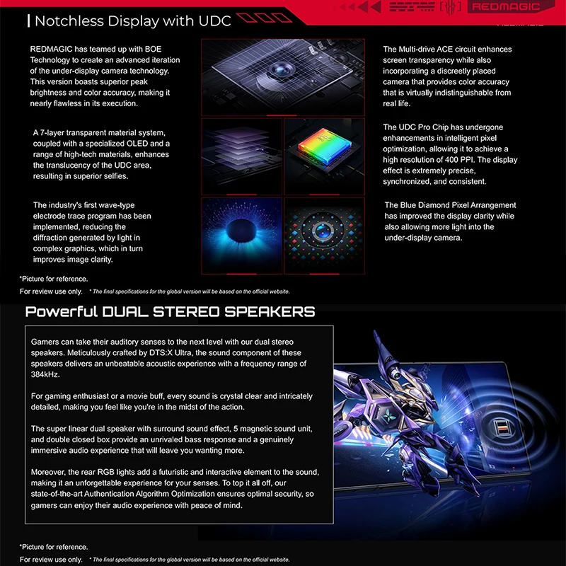 글로벌 버전 Nubia Redmagic 8S Pro 5G 휴대폰, 6.8 인치 120Hz AMOLED 스냅드래곤 8 Gen 2 옥타 코어 65W 초고속 충전 NFC