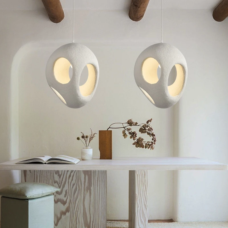 

Nordic Wabi sabi Style Restaurant LED Chandelier Creative Personality Bedroom Homestay Bar Home Decoration Lighting Fixtures