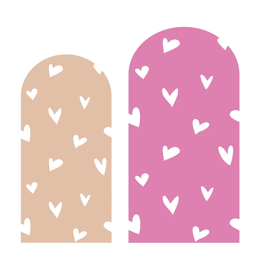 

Mehofond Custom Love Heart Solid Color Covers Arch Background Wedding Baby Shower Birthday Party Decor Backdrop Photo Doubleside