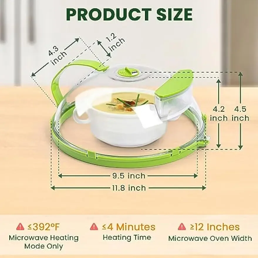Microwave Splatter Cover Handle Water Storage Box Kitchen Gadgets Accessories microwave splatter cover