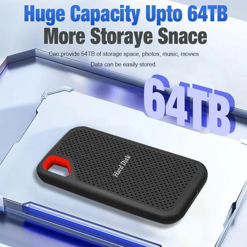 External Hard Drive E61 Portable SSD 1TB 2TB Type-C USB 3.1 for Laptop/Phones/mac