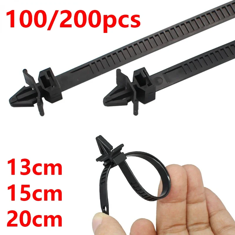 10X Auto Kabelbinder & Halterungen - Schwarze Clips Für Kabel, Schläuche & Wellrohre