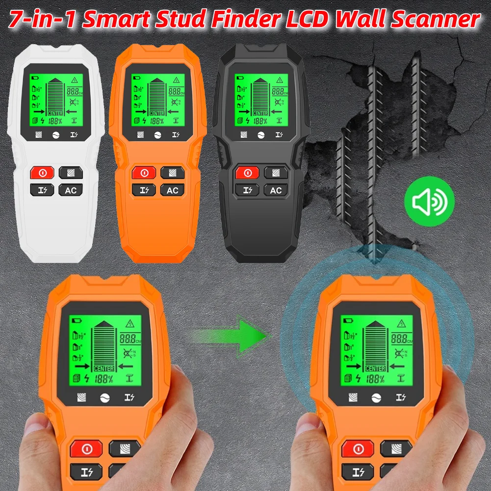 7 in 1 Electric Wall Scanner Sensor with LCD Display Studs Detector ...