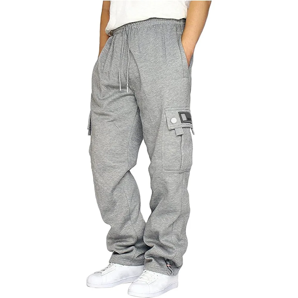 Men Casual Tracksuit Pants Elastic Waist Trousers Sport Jogging Tracksuits Sweatpants Harajuku Streetwear Pant Plus Size S-5XL