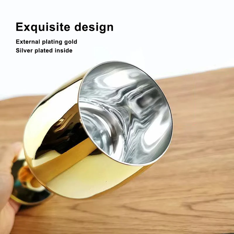 High Quality Electroplated Gold Glass Cup High Grade Crystal Glass Champagne Mug Drinking Glasses for Drinks Wineglass Wine Cups