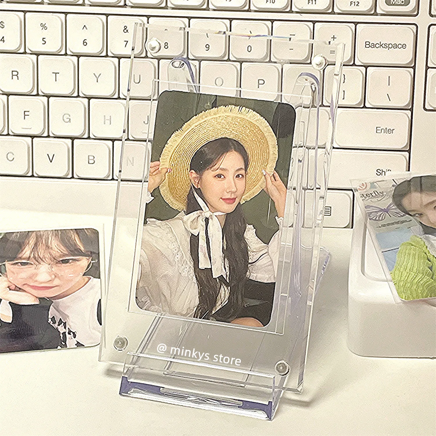Kawaii 3 inch Kpop Photocard Holder Idol Card Photo Display Holder Protective Case Pendant Stationery